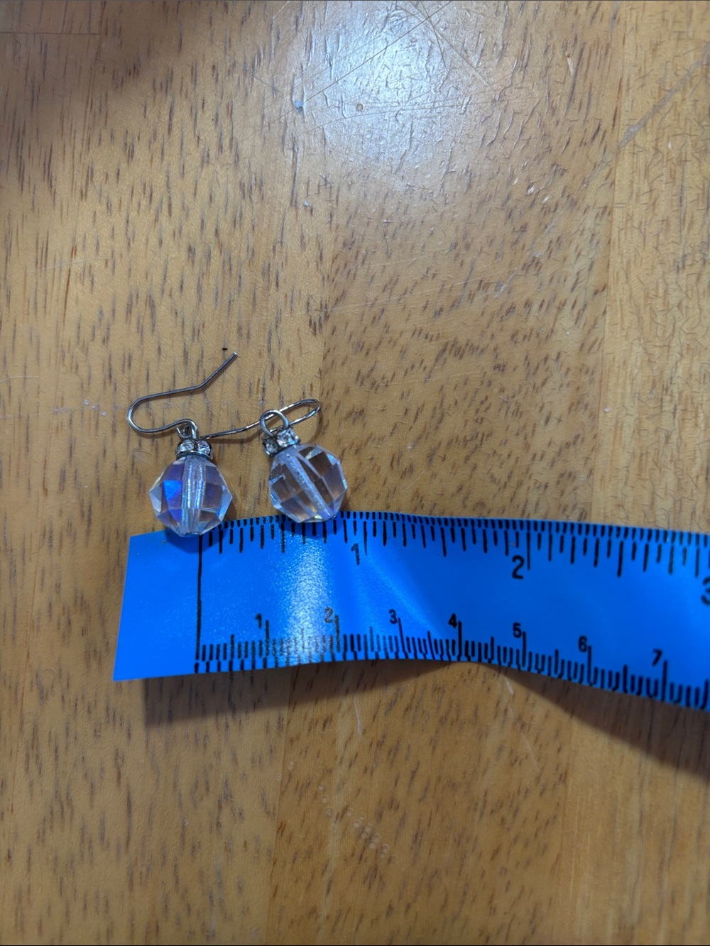 Drop Dangle Earrings - Clear Bead